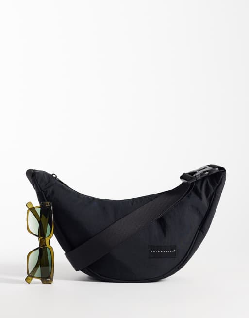 Jack & Jones – Czarna nylonowa torebka crossbody, 2 z 4