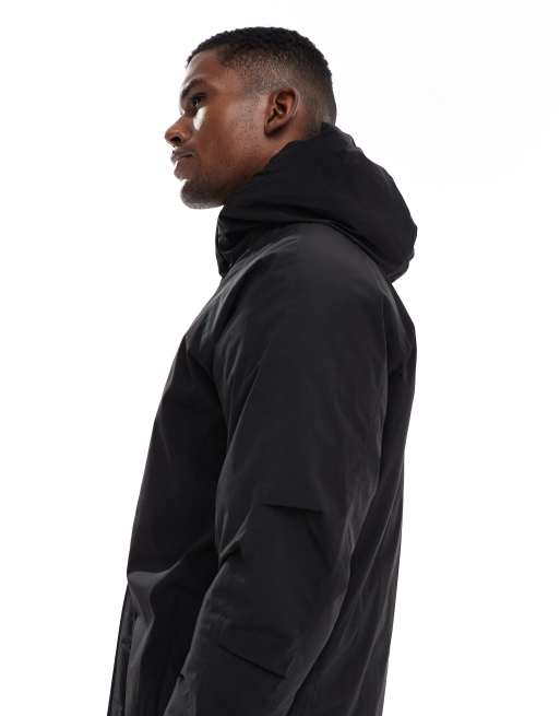 Jack & Jones – Czarna parka z kapturem wyściełanym polarem, 4 z 5