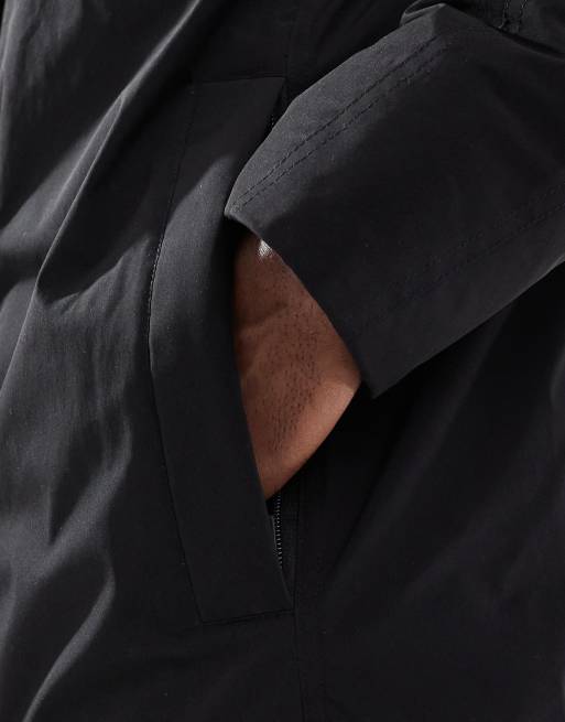 Jack & Jones – Czarna parka z kapturem wyściełanym polarem, 5 z 5