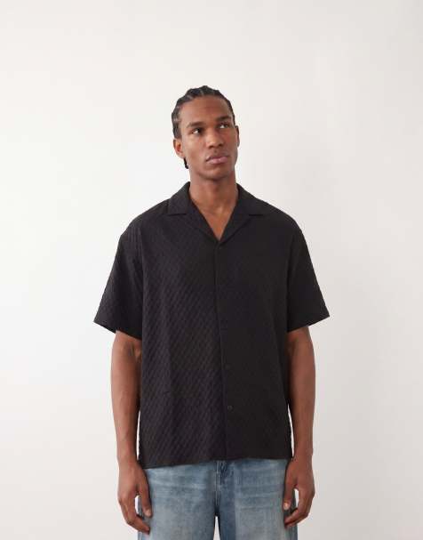 Jack & Jones – Czarna teksturowana koszula - view 1