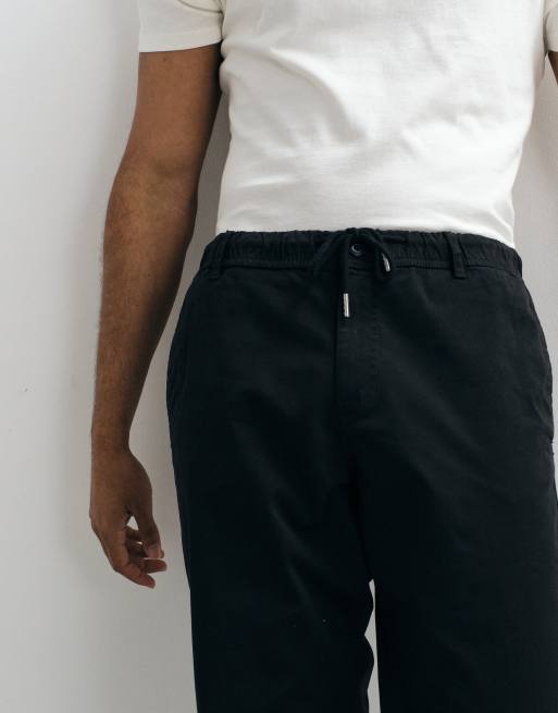 Jack & Jones – Czarne chinosy z diagonalu ze ściągającym sznurkiem, 3 z 5