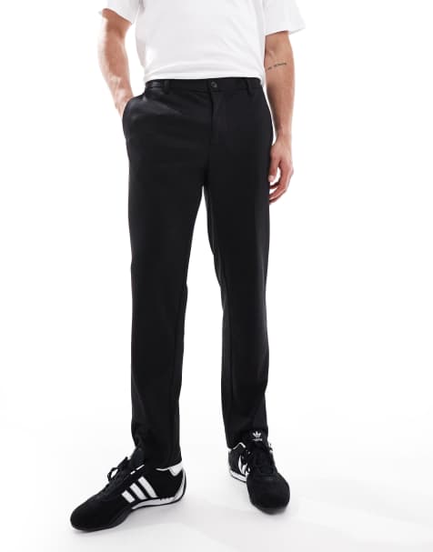 Jack & Jones slim fit jersey suit trouser in black