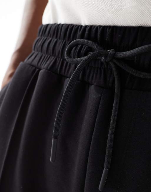 Jack & Jones – Czarne eleganckie spodnie dżersejowe z szerokimi nogawkami, 3 z 5