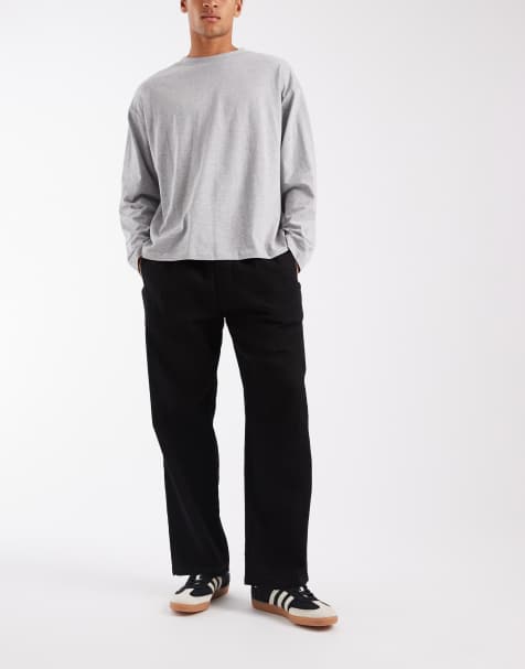 Jack & Jones – Czarne marszczone spodnie o luźnym kroju - view 1