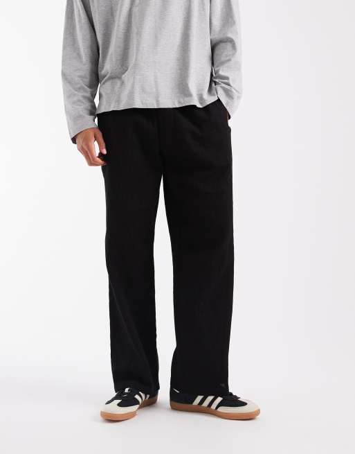 Jack & Jones – Czarne marszczone spodnie o luźnym kroju, 2 z 5