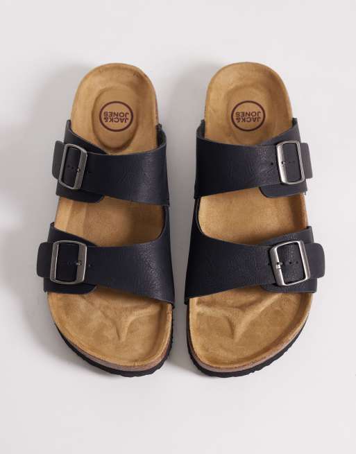 Jack & Jones – Czarne, miękkie sandały z imitacji zamszu, 2 z 4