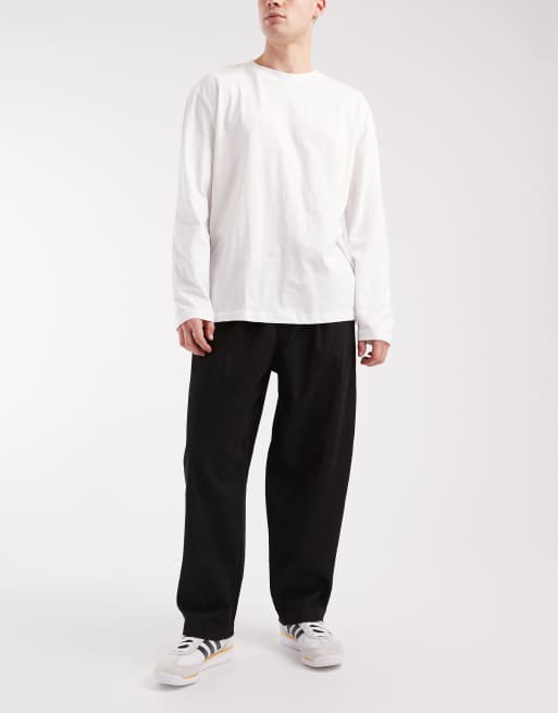 Jack & Jones – Czarne ściągane na sznurek chinosy o fasonie barrel, 2 z 5
