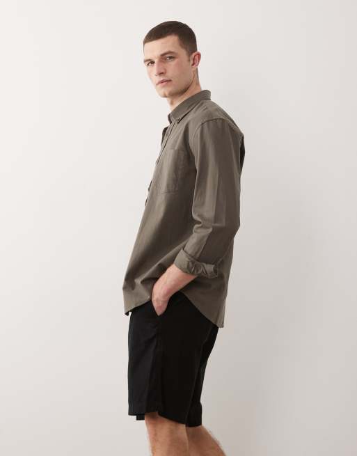 Jack & Jones – Czarne ściągane na sznurek szorty z domieszką lnu, 3 z 5