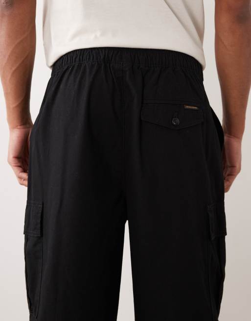 Jack & Jones – Czarne spodnie bojówki z baryłkowymi nogawkami, 5 z 5