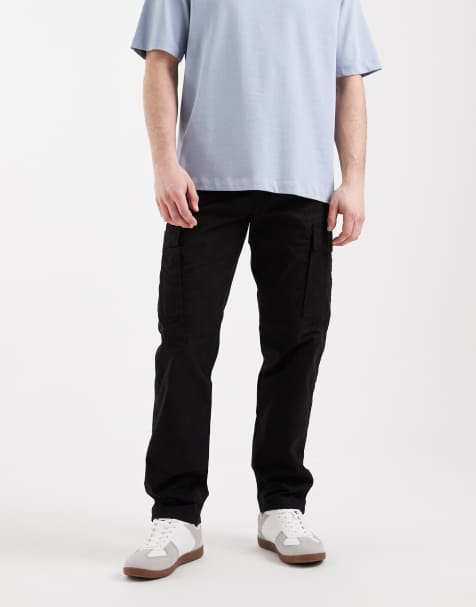 Jack & Jones – Czarne spodnie bojówki z prostymi nogawkami - view 1