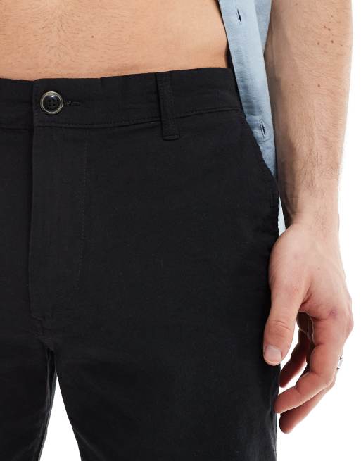 Jack & Jones – Czarne szorty z domieszką lnu , 5 z 5
