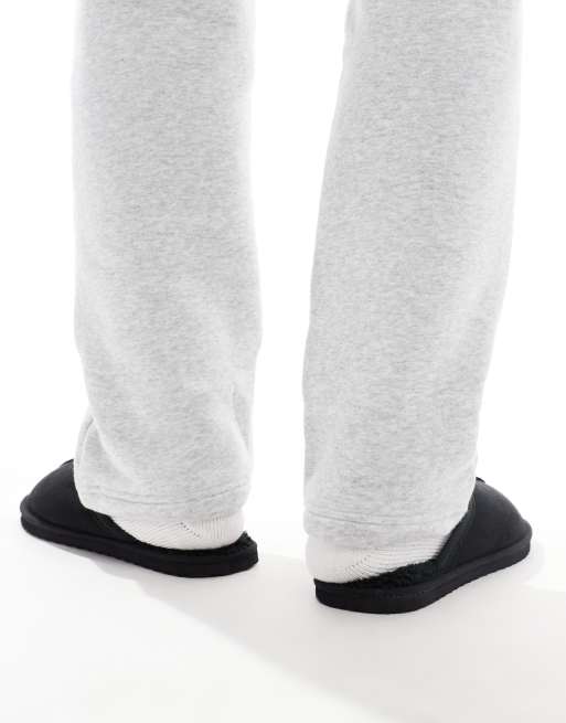 Jack & Jones – Czarne wsuwane kapcie z imitacji zamszu, 4 z 4