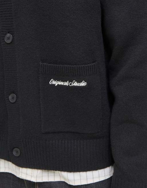 Jack & Jones – Czarny dzianinowy kardigan, 5 z 7
