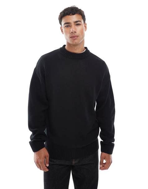 Jack & Jones oversize jumper in black