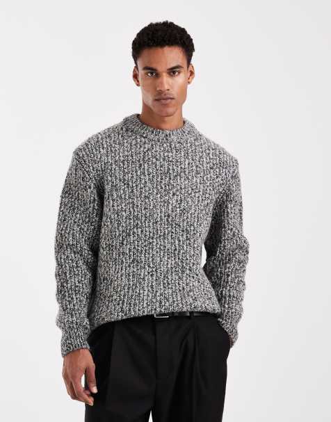 Jack & Jones – Czarny sweter ze skręconej przędzy - view 1