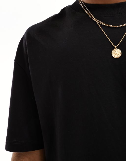 Jack & Jones – Czarny T-shirt oversize , 3 z 4