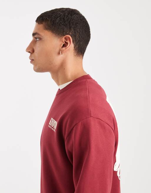 Jack & Jones – Czerwona bluza z wypukłym napisem Kyoto, 4 z 5