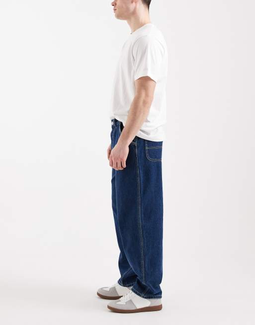 Jack & Jones Dan barrel fit jeans in mid blue, 2 of 5