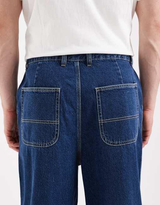 Jack & Jones Dan barrel fit jeans in mid blue, 4 of 5