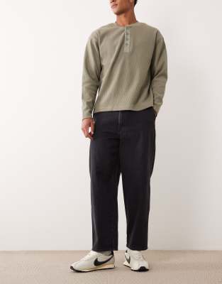 Jack & Jones Dan Barrel Leg Jeans In Black