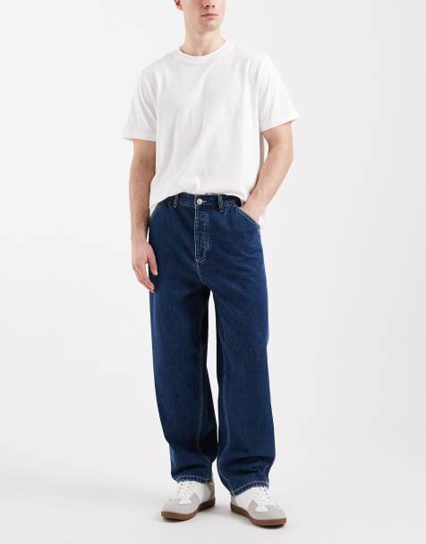 Jack & Jones - Dan - Blå barrel-jeans - view 1