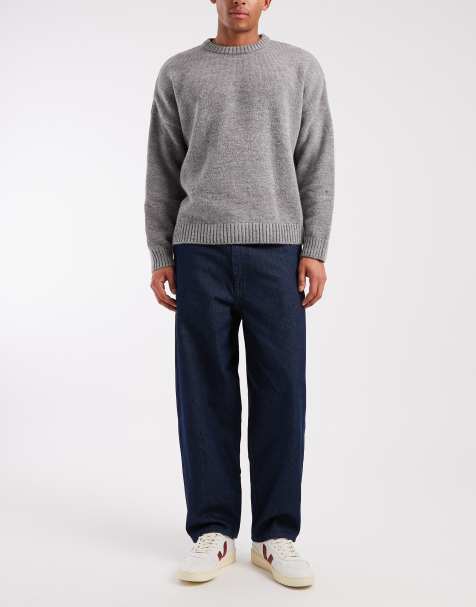 Jack & Jones – Dan – Mörkblå jeans med barrelben - view 1