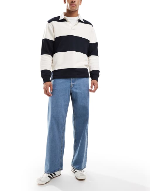 Jack & Jones - Dave - Blå jeans med brede ben