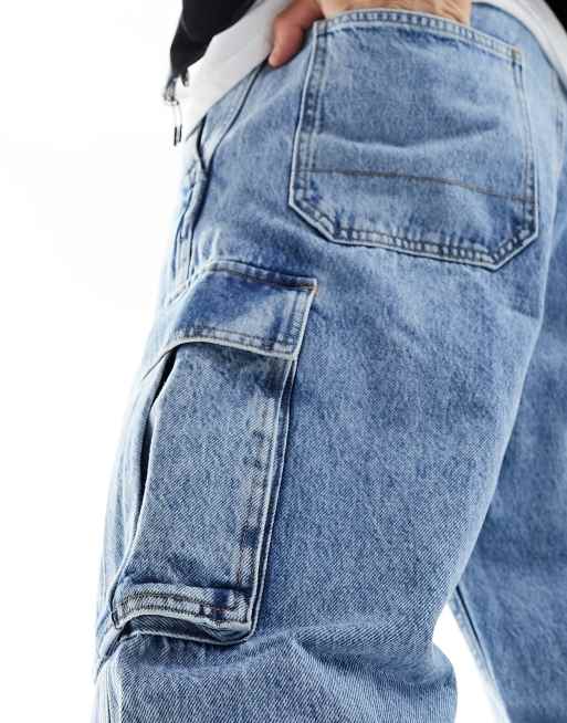 Jack & Jones - Dave - Jean cargo ample - Bleu délavé, 5 de 5
