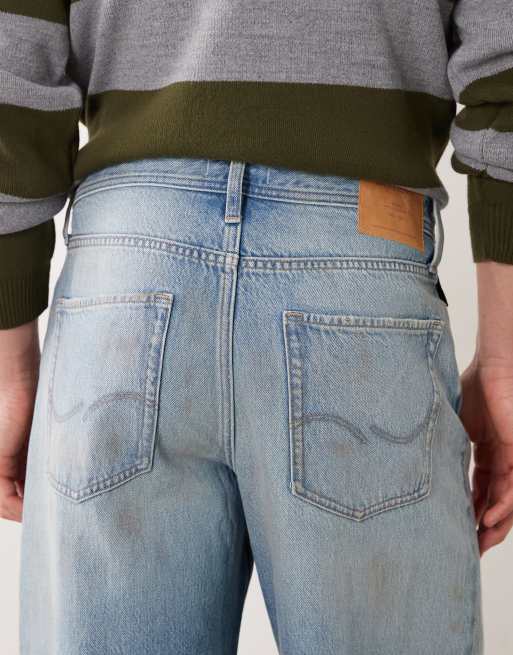 Jack & Jones - Dave - Jeans a fondo ampio blu medio lavaggio sporco, 4 di 5