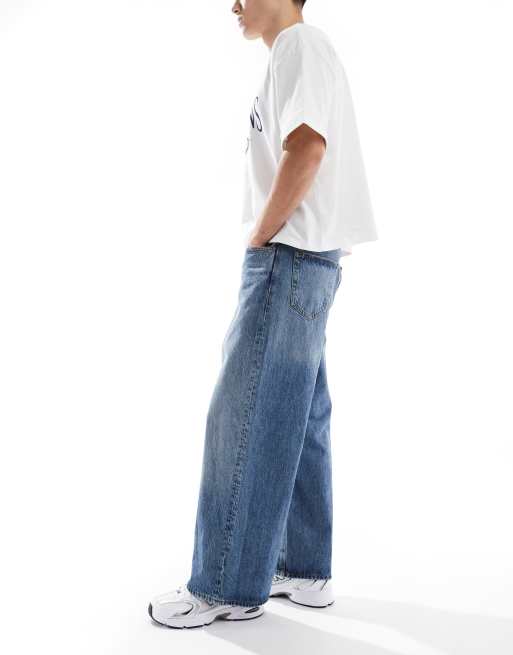 Jack & Jones - Dave - Jeans ampi blu medio , 3 di 5