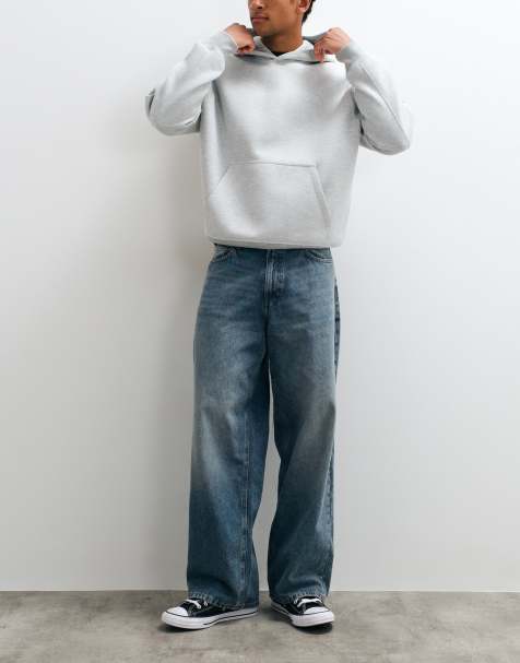 Jack & Jones Dave Jeans mit weitem Schnitt in verwaschenem Blau - view 1