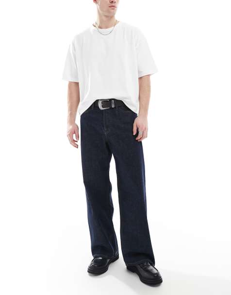 Jack & Jones Dave wide fit jeans in indigo blue