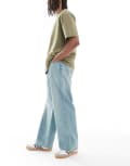 [Jack & Jones] Jack & Jones Dave wide fit jeans in light blue W28 L30 Blue Denim