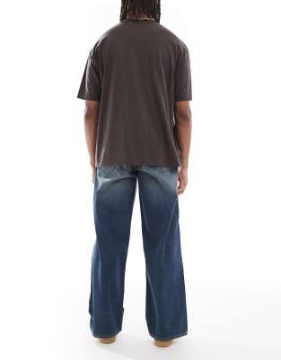 Jack & Jones Dave Wide Fit Jeans In Blue