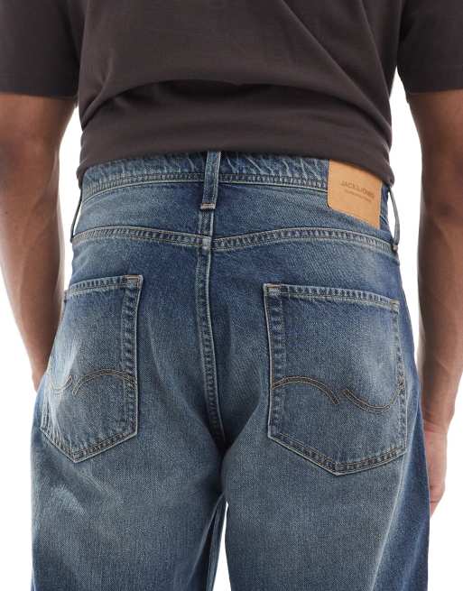 Jack & Jones Dave wide fit jeans in mid blue, 4 of 5