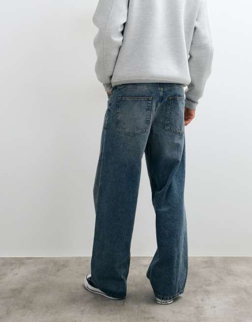 Jack & Jones Dave wide fit jeans in washed blue, 3 of 5
