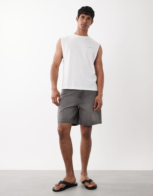 Jack & Jones - Débardeur avec imprimé feuille de palmier au dos - Blanc, 2 de 5
