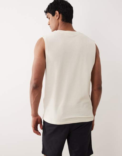 Jack & Jones - Débardeur côtelé texturé - Blanc cassé, 5 de 5