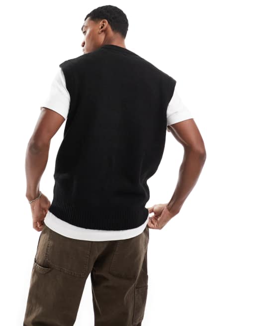 Jack & Jones - Débardeur en maille duveteuse - Noir, 4 de 4