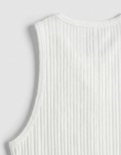 Jack & Jones - Débardeur moulant à nervures - Blanc, 8 de 9