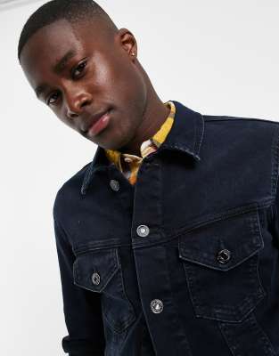 jack and jones denim jacket black