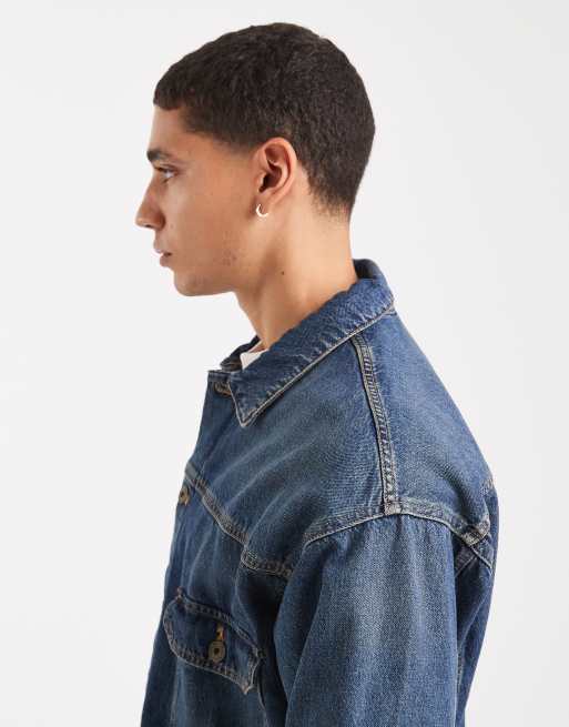 Jack & Jones denim jacket in mid blue, 4 of 5