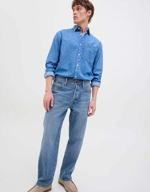 Jack & Jones – Denim-Jeans in Blau mit lockerem Schnitt, 6 von 7