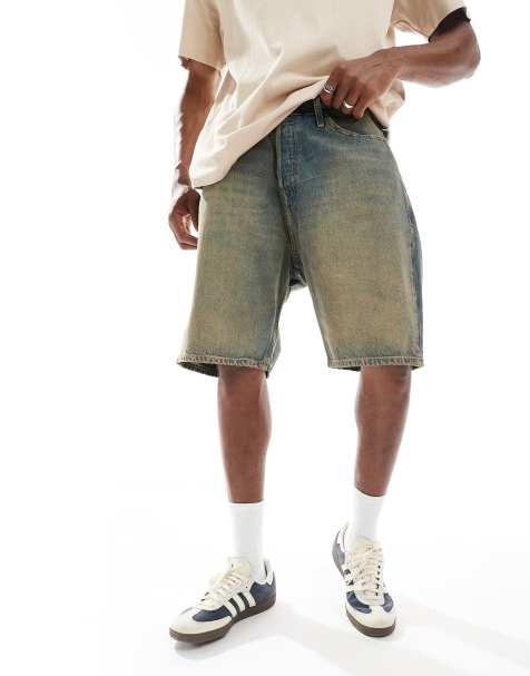 Jack & Jones denim jorts in washed blue - view 1
