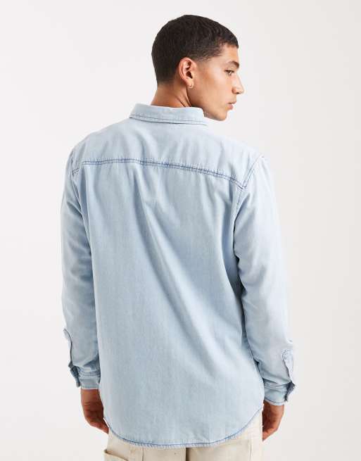 Jack & Jones - Denim overhemd in lichtblauw, 3 van 5