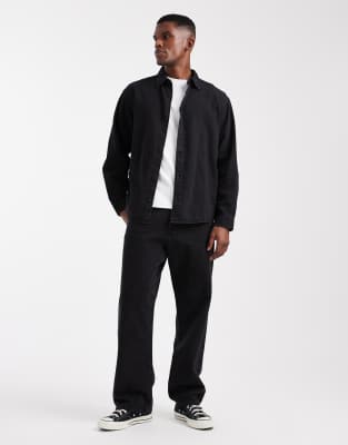 Jack & Jones Denim Shirt In Black