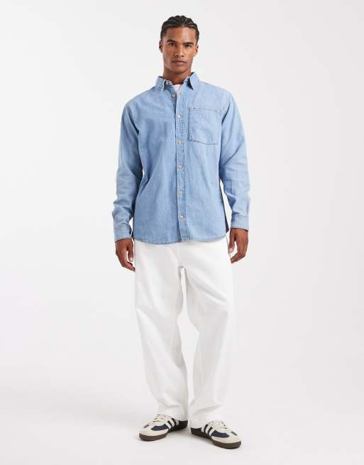Jack & Jones denim shirt in light blue