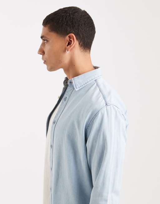 Jack & Jones denim shirt in light blue, 4 of 5