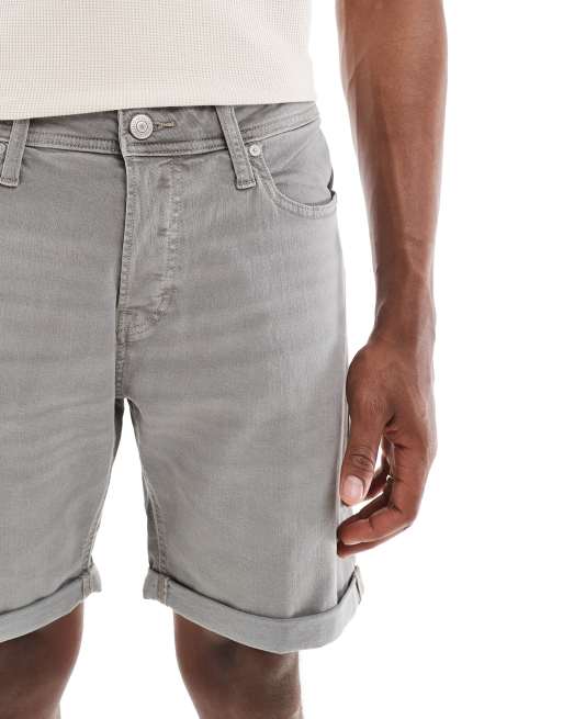 Jack & Jones denim short with turn up in grey, 2 of 5