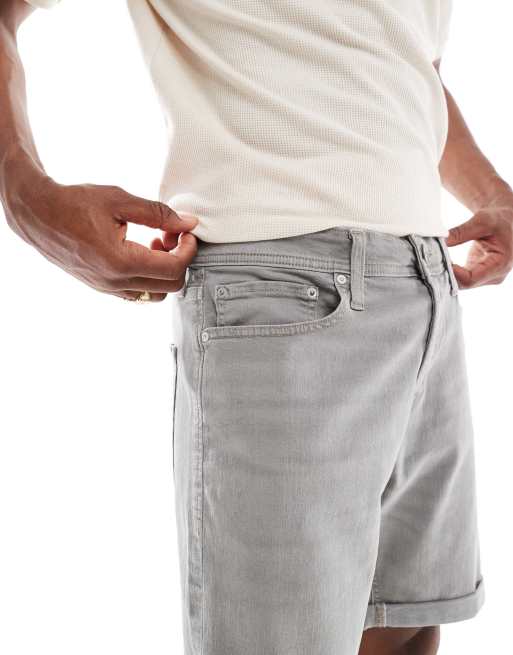 Jack & Jones denim short with turn up in grey, 3 of 5